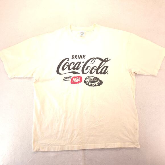 Coca Cola Short Sleeve Crew Neck Casual Graphic T-Shirt Mens Size XL White - Picture 2 of 9